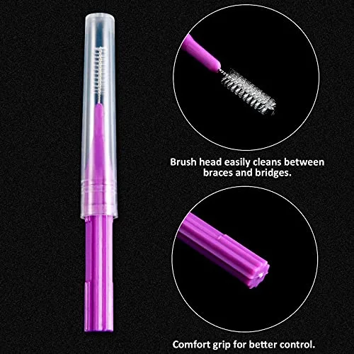 100 Interdental Brush Set, Stylish Colors view 4