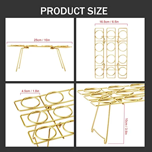2 Pack Ice Cream Cone Baking Racks 12-cavity Cupcake Cone Holders Cupcakes Display Stands Cooling Racks for Home Kitchen Baking Cooking Ice Cream Tools Supplies view 2