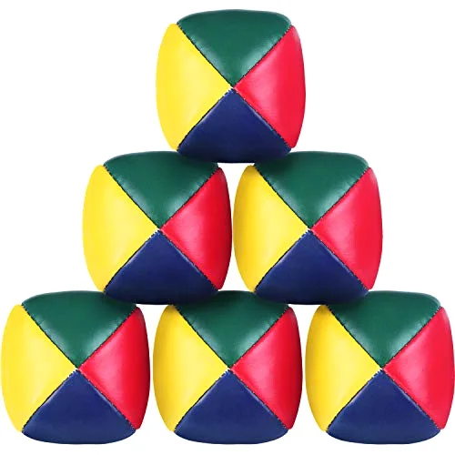 6 Pack Juggling Balls for Beginners, Soft Juggle,Rainbow