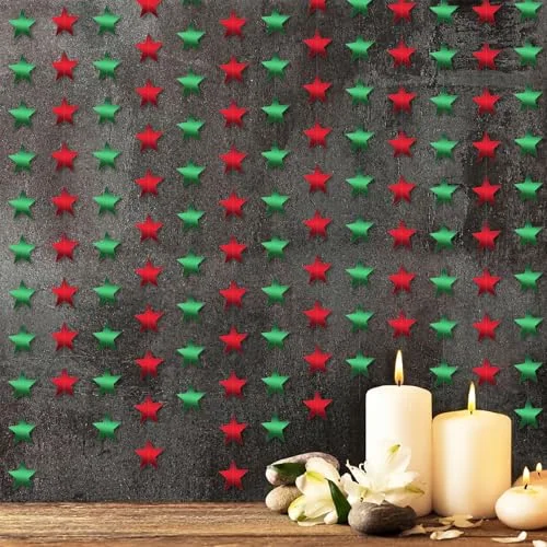 130 Feet Glitter Star Garland Banner 2026 Party Decoration Double Side Star Hanging String Streamer Paper Twinkle for Graduation Wedding Birthday