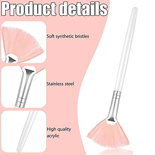 14 Pieces Fan Brushes Applicator, Mask Brushes for Facial Makeup Tools for Face Cosmetic view 3