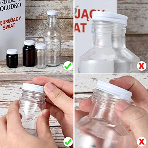 54 Pieces 38 mm White Growler Caps Lids, Tinplate Metal Screw Caps with White Filling Glue Fits for Most 1/2 and 1 Gallon Jugs view 4