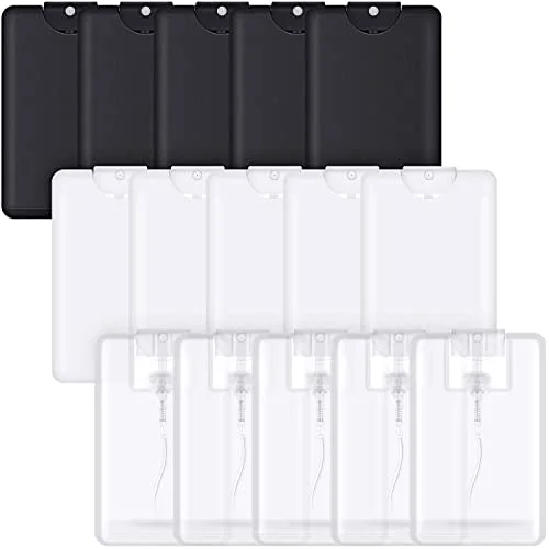 30 Pcs 20 ml Perfume Spray Bottles Cardcase Like Plastic Refillable Fine Mist Spray Dispenser Portable Moisturizing Sprayer Box Empty Travel Bottle for Makeup Cosmetic Essential Oil