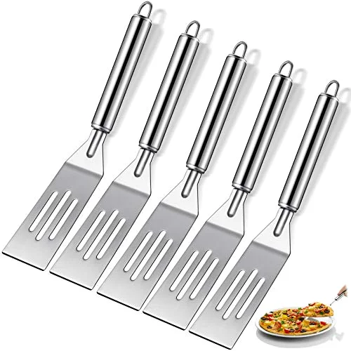 5 Pcs Mini Spatula Set for Desserts Brownies, Slotted, Steel