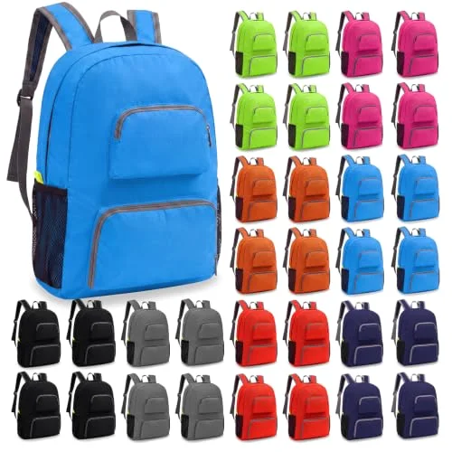48 Pack 17 Inch Colorful Backpacks Bulk for Kids,Vibrant Colors