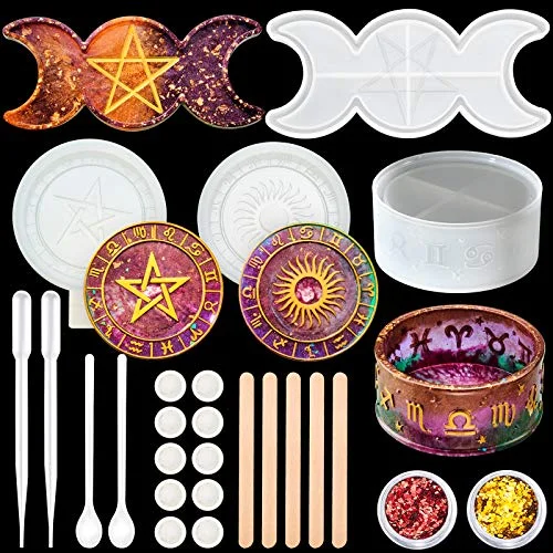 25 Pcs Resin Mold Storage Box Set