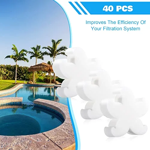 40 Pack Hot Tub Sponge Oil Absorbing Scum Cleaning Absorber Sponges Accessories for Spa Bathtub Outdoor Swimming Pool view 3