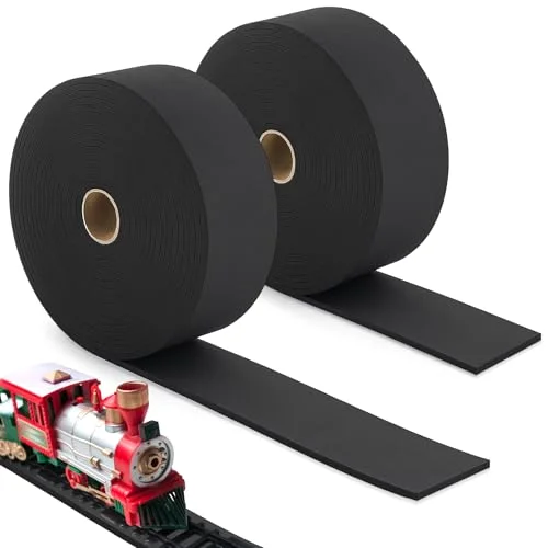 2 Roll O Scale Track 24ft Model Train Foam Roadbed Shock Absorption
