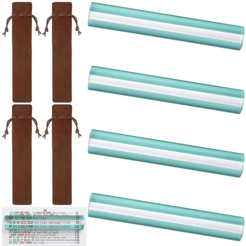 8 Pcs 2X Magnifying Ruler for Reading Mahjong Magnified Reader