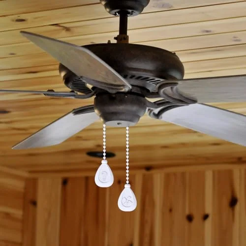 8 Pcs Ceiling Fan Pull Chain Ornament Decorative Pull Chain Pendant Extension 12 Inch Classic Drop Shaped Pendant Beaded for Ceiling Fans Lights Lamp White Fan Pulls Extenders with Connector view 4