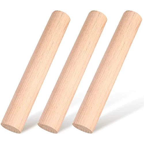 3 Pieces Small Rolling Pin Wood Mini Dumpling Dough Roller, 6.3 in