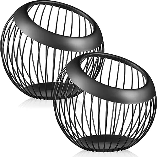 2 Pieces Coffee Pods Holder K Pods Holder Large Capacity Coffee Pod Baskets Stainless Steel Cup Organizer Sturdy for Espresso Capsule Pot Storage Metal Wire Fruit Bowl Snack Storage