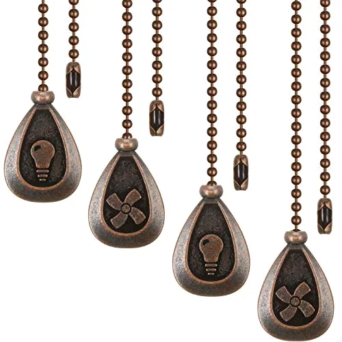 4 PCS Ceiling Fan Pull Chain Extender Light Ornament