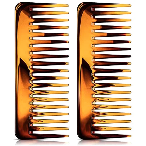 Wide Tooth Comb No Handle,Brown