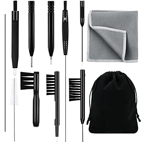 12 Piece Hearing Aid Cleaning Kit – Includes Wax Loop, Magnet, Vent Cleaner & Multi Brush Set with Cloth, Storage Bag for Hearing Aids, Earbuds, Headphones, Amplifiers – Ideal Gift for Family