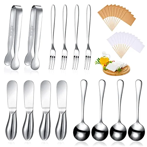 14 Pcs Cheese Spreaders Stainless Steel Charcuterie Set,Silver