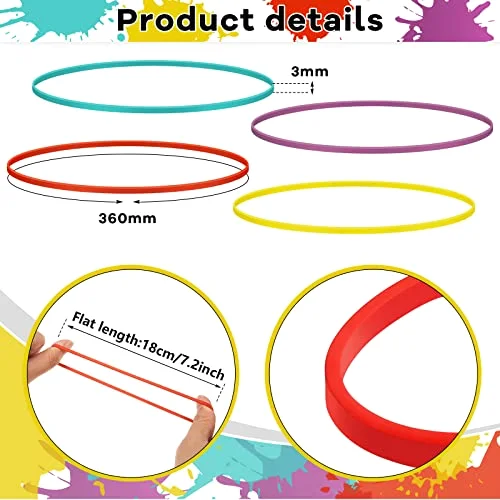 480 Pieces Large Rubber Bands Elastic Big Thick Rubber Bands 7.2x1/8 Inches for Office Home Trash Can File Folders Box Packing Supplies view 2