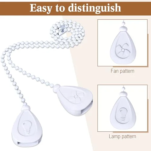4 PCS Ceiling Fan Pull Chain Extender Light Ornament view 3