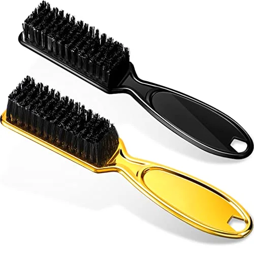 2 Pcs Barber Blade Cleaning Brush, Black, Gold