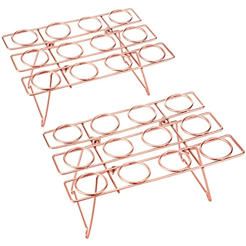 2 Pack Ice Cream Cone Baking Racks 12-cavity Cupcake Cone Holders Cupcakes Display Stands Cooling Racks for Home Kitchen Baking Cooking Ice Cream Tools Supplies
