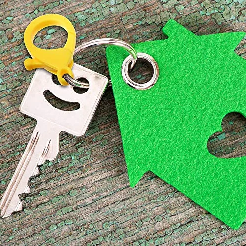 Multicolor Hard Plastic Clips Plastic Lobster Claw Clasps and Open Jump Rings, Cute Lanyard Snap Hooks for Key Chain Ring DIY Handmade Crafts Chain Clasp view 4