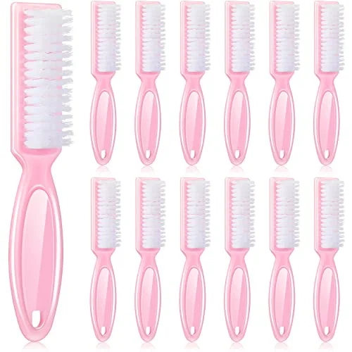 12 Pcs Nail Clipper Brush for Barber Fade,Light Pink