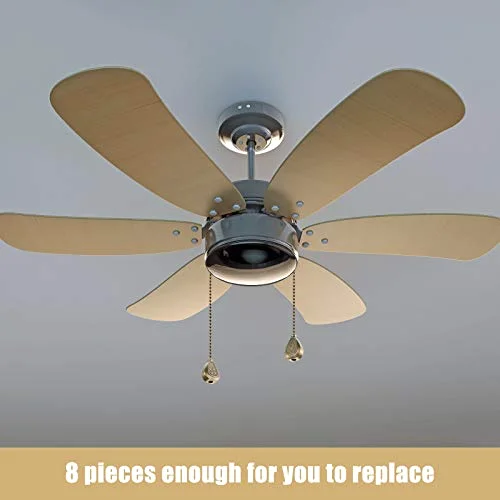 8 Pcs Antique Bronze Ceiling Fan Pull Chain Extension Pendant Ornament 12 Inch Ceiling Pull Chain Extender Classic Drop Shaped Pendant Beaded Ball Cord for Fan Light Lamp with Connector view 4