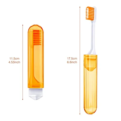 4 Pcs Travel Toothbrush Mini Foldable with Case view 2