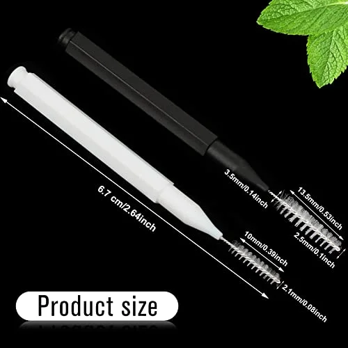 100 Pcs Braces Dental Brushes,Green,Elegant Size view 2