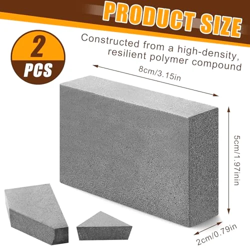2 Pack Train Track Cleaner Railroad Cleaning Block Abrasive Eraser for Model Ho N Scale Train Track Accessories view 2