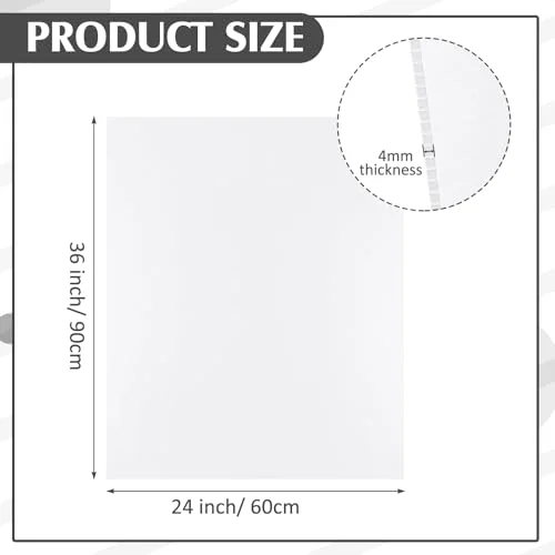 4 Pcs 24 x 36 Inches Corrugated Plastic Sheet Corrugated Poster Board 4mm Thick Waterproof Blank Board Sheets Plastic Yard Sign for Garage and Estate Sale, Indoor and Outdoor Use view 2