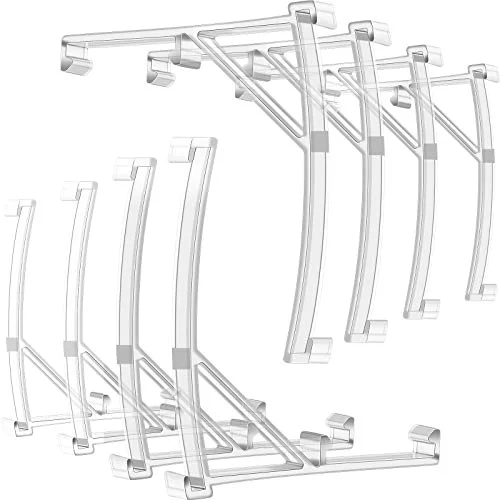 8 Pieces Valance Clips Plastic Vertical Blinds Brackets 3.5 Inch Vertical Blinds Clear Plastic for Shutters Parts Accessory Components