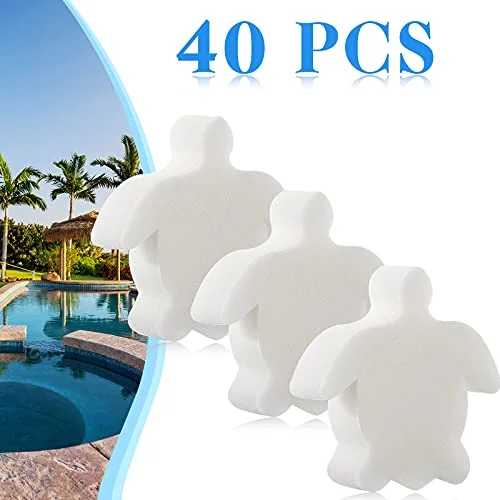 40 Pack Hot Tub Sponge Oil Absorbing Scum Cleaning Absorber Sponges Accessories for Spa Bathtub Outdoor Swimming Pool view 3