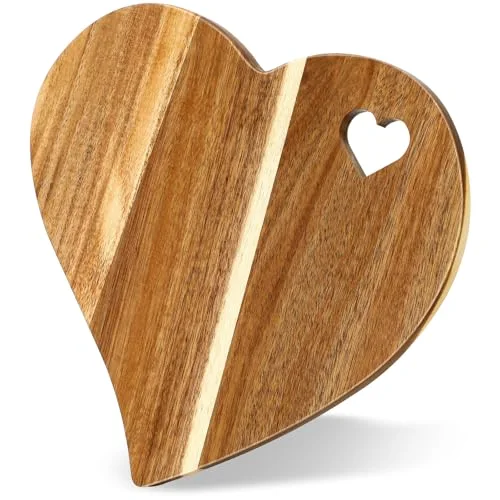 Heart Shaped Cutting Board, Acacia Wood Charcuterie,Fresh Style