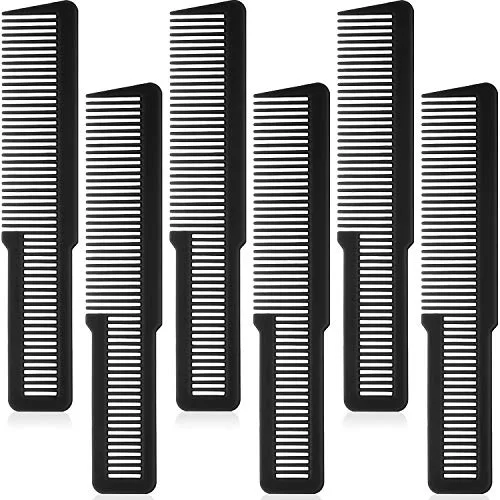 6 Flat Top Styling Comb,Black