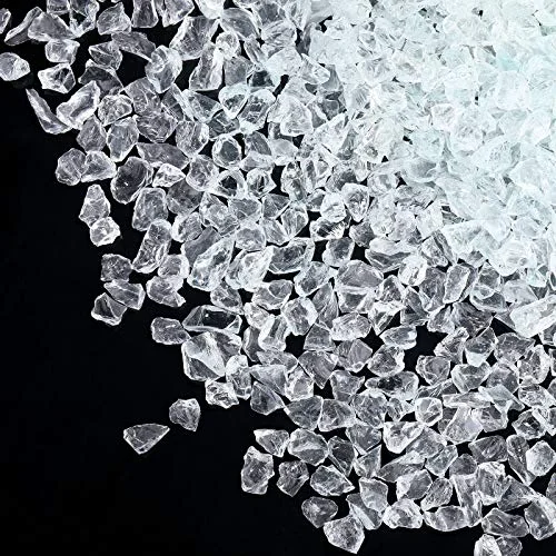 Crushed Glass for Crafts Glitter Resin Art Broken Decorative Crushed Mirror Vase Filler Crush Glass Pieces for Vase Pool Bar Fish Tank Garden Decoration