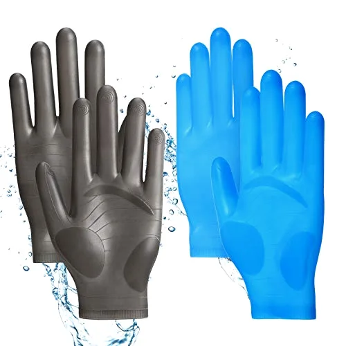 2 Pairs Epoxy Silicone Gloves for Resin Reusable Waterproof Safe Finger Protector for Crafts Jewelry Making Work DIY