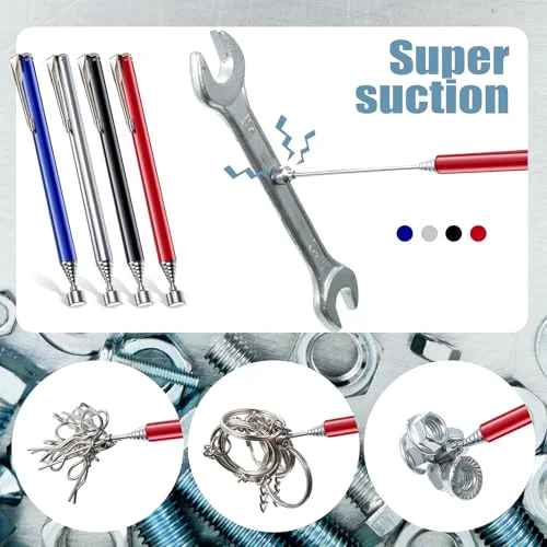 4 Pieces Telescoping Magnetic Pick up Tool, 25 Inch,Multicolor view 4