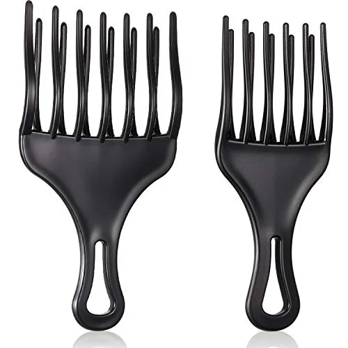 2 Pieces Double Fist Hair Lift Combs - Large and Small Plastic Detangle Wig Braid Pick Hair Styling Tool for Women Men