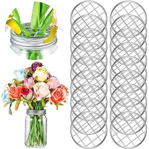 8 Pcs Mason Jar Frog Lid Insert Metal Grid Regular Mouth
