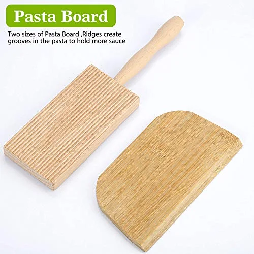 8 Inch Gnocchi Board Wood Pasta Making Board with Dough Scraper view 3