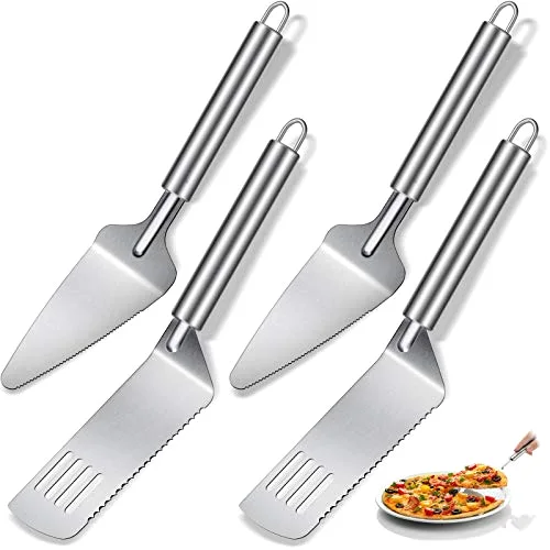 4 Pcs Pie Server Set Serrated Cake Cutter & Spatula Gadgets