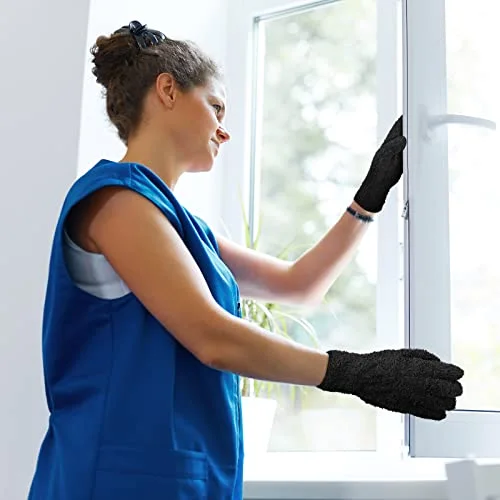 3 Pairs Microfiber Dusting Gloves for Plants Leaf, Medium view 4