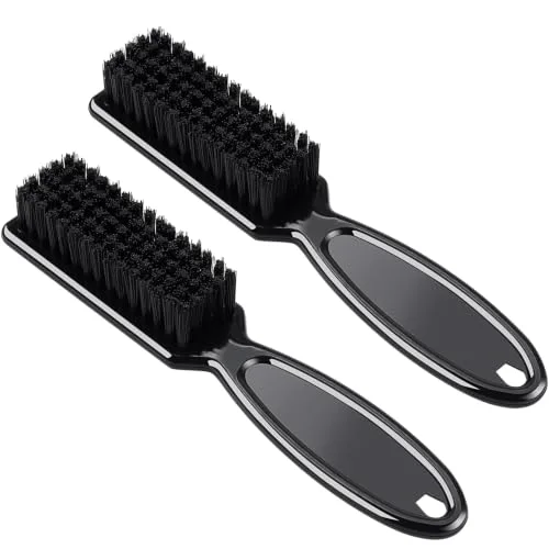 2 Pcs Clipper Brush Barber Blade Trimmer,Black