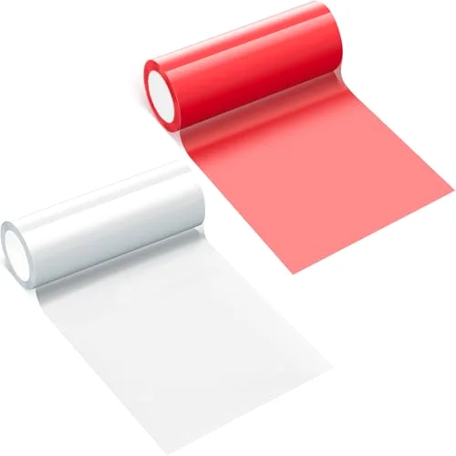 2 Rolls Tail Light Tape 13.12 Ft X 3.74 Inches, Red, Clear