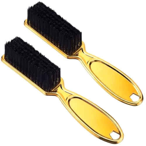 2 Pcs Clipper Brush Barber Blade Trimmer,Gold