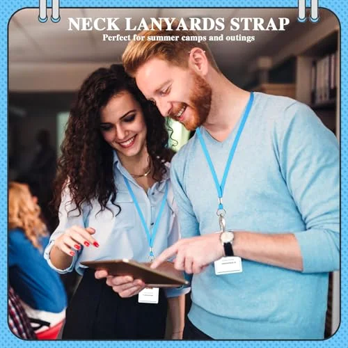 120 Pcs Lanyards for ID Badges Neck Lanyard Bulk with Clip and Swivel Hooks Lanyard Keychain for Keys Name Tags view 4