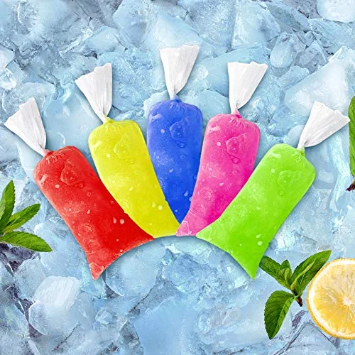 200 Pcs Ice Pop Bag 2 x 8 in with Funnel Popsicle Freeze Mold view 4