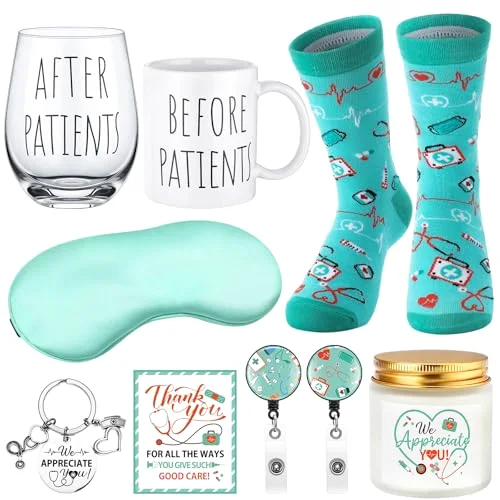 9 Pcs Before Patients After Patients Doctors' Day Gifts Set Medical Physicians Assistant Gifts for Nurse Doctor Hygienist Assistant Physician Dentist Dental, Nurse Presents