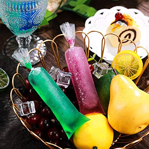 200 Pcs Ice Pop Bag 2 x 8 in with Funnel Popsicle Freeze Mold view 3